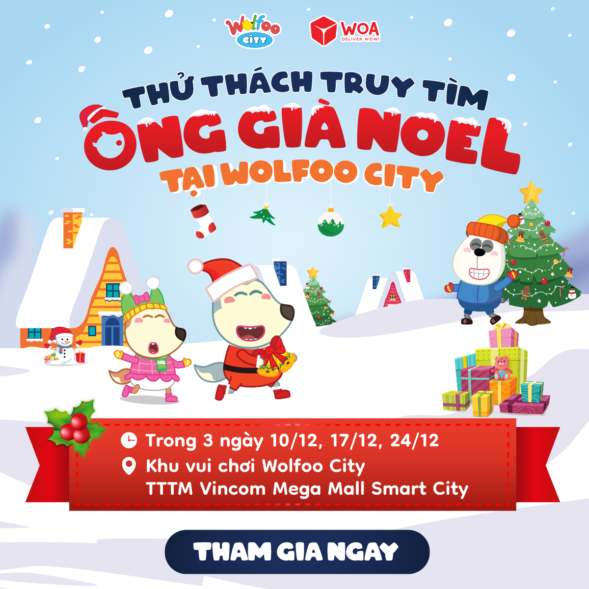 Wolfoo City - Truy tìm ông già noel offline