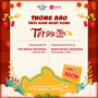 Thông báo thời gian nghỉ Tết khu vui chơi Wolfoo City
