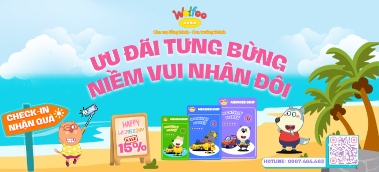 🎉 Chào mừng khai trương Wolfoo World Royal Island – Ưu đãi tưng bừng, niềm vui nhân đôi!