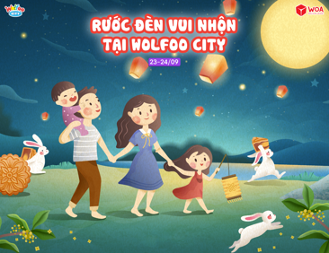 Rước đèn vui nhộn tại Wolfoo City